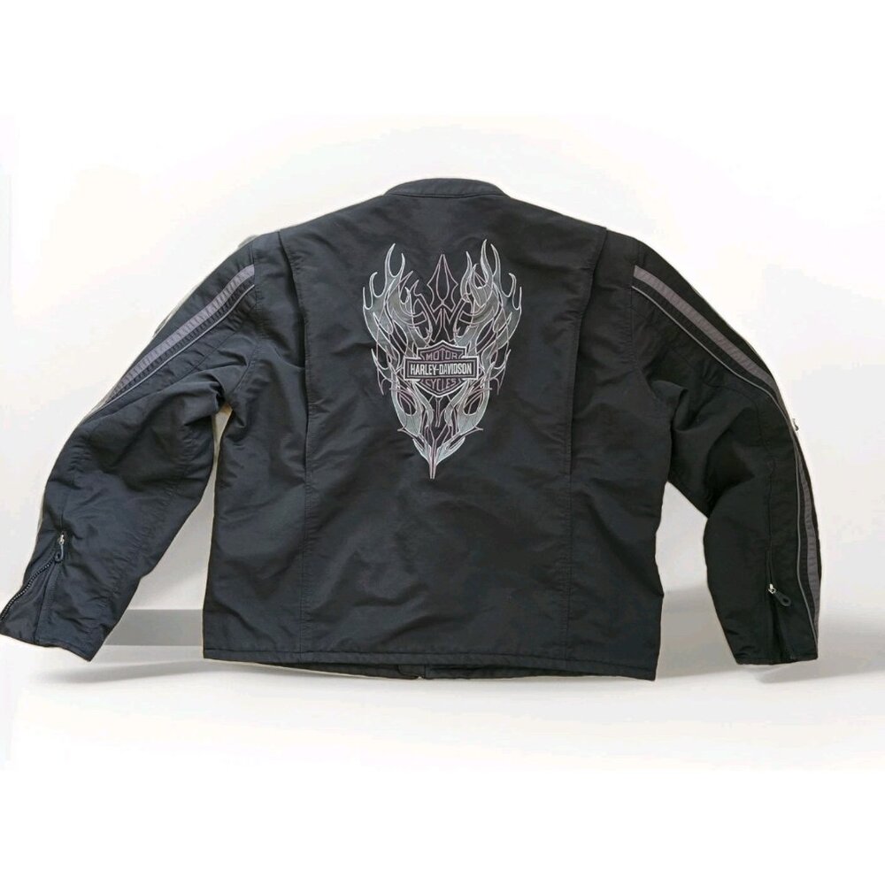 Harley-Davidson Mens Size XL Black Soft Shell Motorcycle Riding Jacket Coat